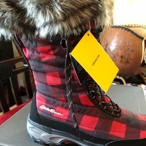 Eddie Bauer Buffalo Plaid Boots  Size 6.6
